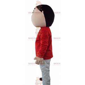 Costume da mascotte BIGGYMONKEY™ da ragazzo in abito rosso e