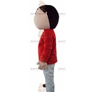 Costume da mascotte BIGGYMONKEY™ da ragazzo in abito rosso e