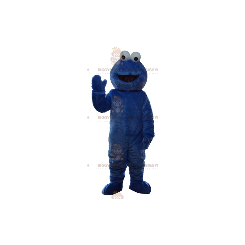 BIGGYMONKEY™ maskotdräkt Elmo Berömda Blue Sesame Street Puppet