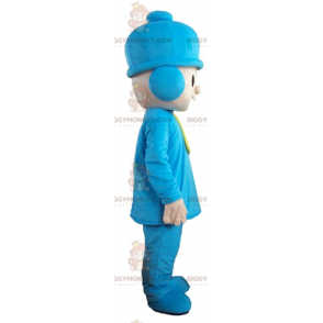 Costume de mascotte BIGGYMONKEY™ de garçon en tenue bleue avec