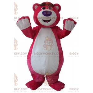 Big Funny Plump Pink og White Teddy BIGGYMONKEY™ maskotkostume