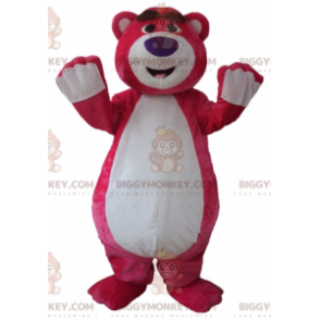 Costume da mascotte BIGGYMONKEY™ con orsacchiotto bianco e rosa