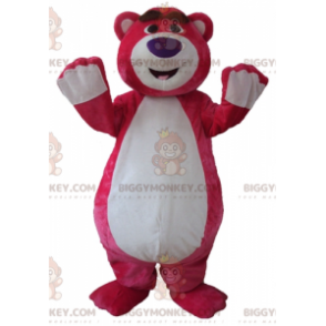 Costume de mascotte BIGGYMONKEY™ de gros nounours rose et blanc