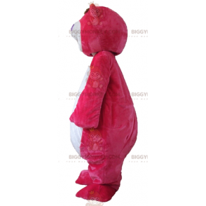 Costume da mascotte BIGGYMONKEY™ con orsacchiotto bianco e rosa