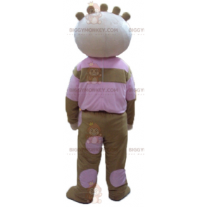 Ruskea ja vaaleanpunainen vauvanukke BIGGYMONKEY™ maskottiasu -
