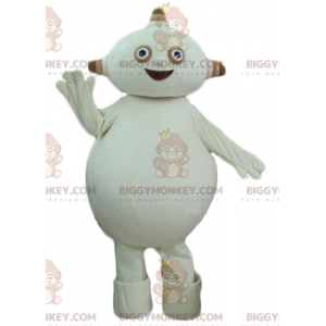 Funny Plump Beige Alien BIGGYMONKEY™ Mascot Costume -
