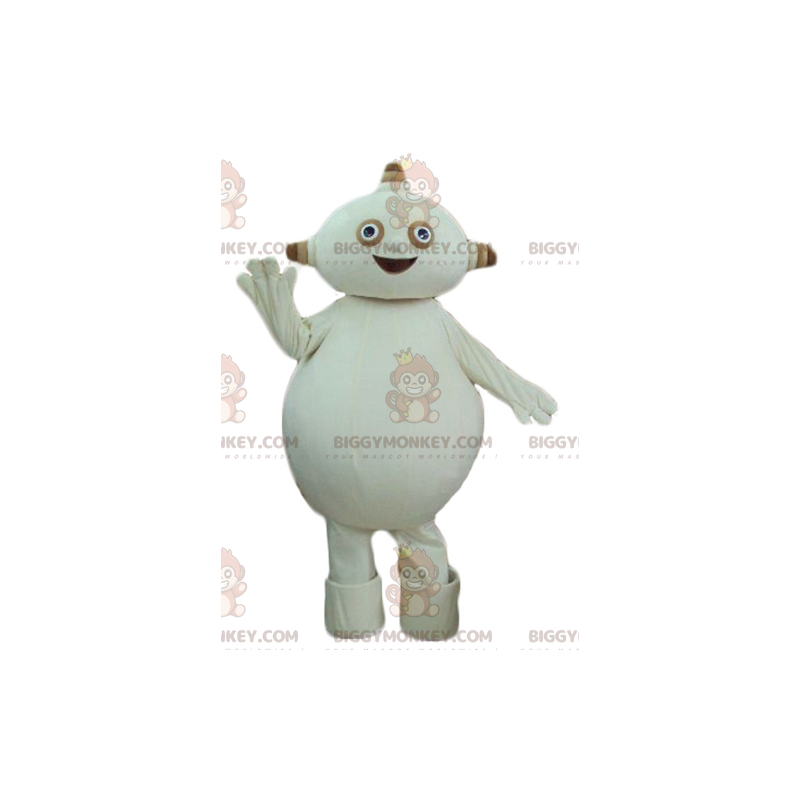 Funny Plump Beige Alien BIGGYMONKEY™ Mascot Costume -