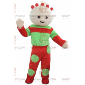 Costume mascotte BIGGYMONKEY™ da bambola verde e rosso -