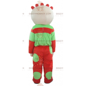 Fantasia de mascote BIGGYMONKEY™ para bebê verde e vermelho –