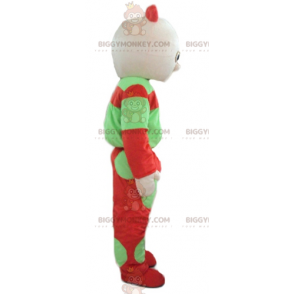 Costume mascotte BIGGYMONKEY™ da bambola verde e rosso -