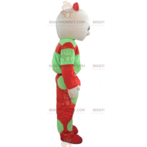 Grøn og rød babydukke BIGGYMONKEY™ maskotkostume -