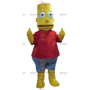 Fato de mascote do famoso personagem de desenho animado Bart