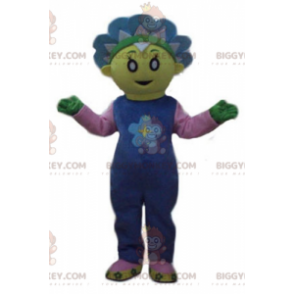 Simpatico e colorato costume da mascotte BIGGYMONKEY™ con fiore