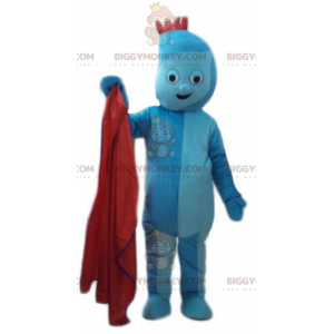 Costume de mascotte BIGGYMONKEY™ de bonhomme bleu avec une