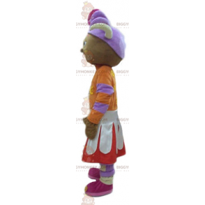 BIGGYMONKEY™ Mascot Costume African Girl in Colorful Outfit –