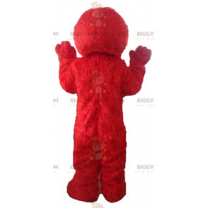 BIGGYMONKEY™ Maskottchenkostüm von Elmo, der berühmten roten