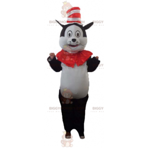 Costume de mascotte BIGGYMONKEY™ de grand chat noir et blanc