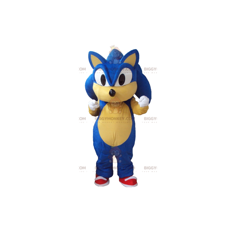 BIGGYMONKEY™ Mascot Costume av Sonic the Famous Video Game Blue