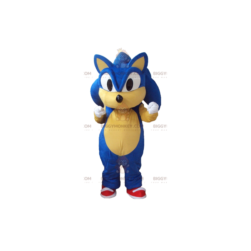 BIGGYMONKEY™ Mascot Costume of Sonic the Famous Video Game Blue