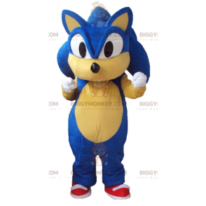 BIGGYMONKEY™ Mascot Costume of Sonic the Famous Video Game Blue