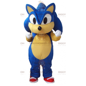 BIGGYMONKEY™ maskotkostume af Sonic the Famous Video Game Blue