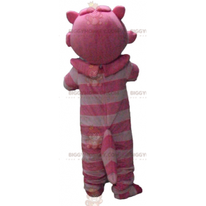 Costume da mascotte Chafouin gatto rosa Alice nel Paese delle