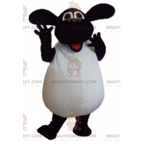 Costume mascotte BIGGYMONKEY™ Pecora cartone animato in bianco