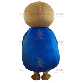 BIGGYMONKEY™ Disfraz de mascota de pájaro grande azul y blanco