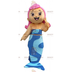 BIGGYMONKEY™ Costume da mascotte di Pretty sirena blu con