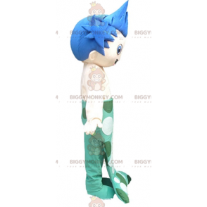 Blue Haired Mermaid Boy BIGGYMONKEY™ Mascot Costume -