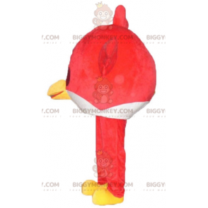 BIGGYMONKEY™ Costume mascotte grande uccello rosso e bianco del