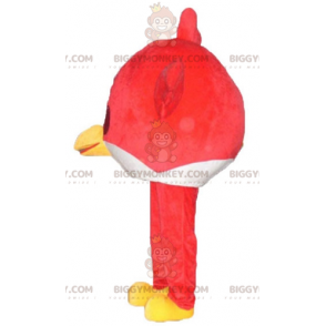 BIGGYMONKEY™ Großes rot-weißes Vogel-Maskottchen-Kostüm aus