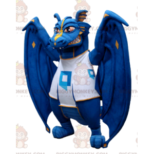 Κοστούμι μασκότ BIGGYMONKEY™ Blue and White Dragon -