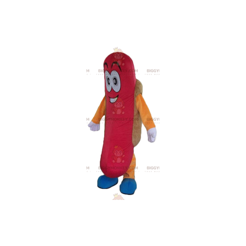Kleurrijk lachende gigantische hotdog BIGGYMONKEY™