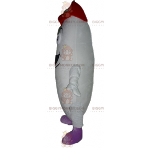 BIGGYMONKEY™ Disfraz de mascota muñeco de nieve blanco
