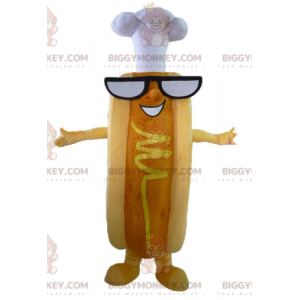 Very Funny Hot Dog BIGGYMONKEY™ Mascot Costume with Glasses and