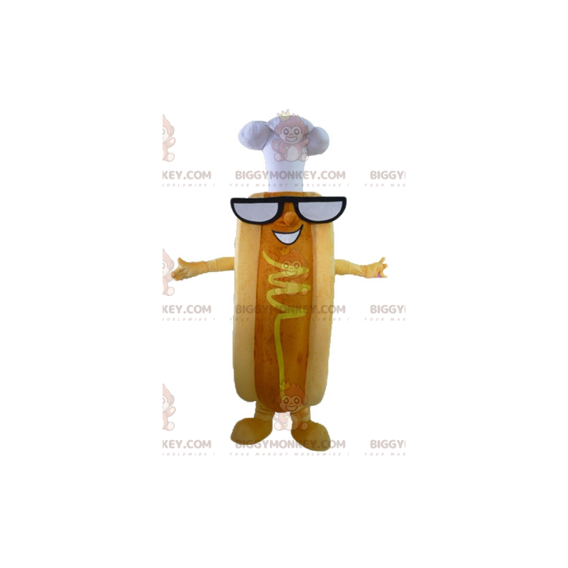 Meget sjov hotdog BIGGYMONKEY™ maskotkostume med briller og