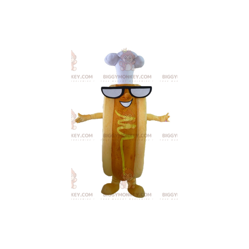 Very Funny Hot Dog BIGGYMONKEY™ Mascot Costume with Glasses and