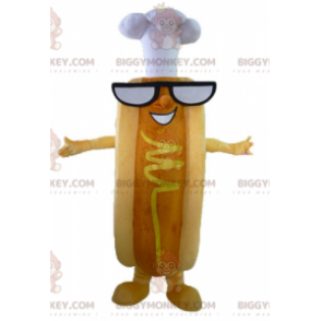 Disfraz de mascota Hot Dog BIGGYMONKEY™ muy divertido con gafas