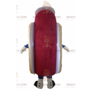 Simpatico e colorato costume mascotte BIGGYMONKEY™ Hot Dog