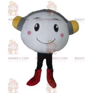 Fantasia de mascote BIGGYMONKEY™ muito sorridente boneco de