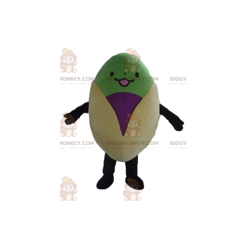 BIGGYMONKEY™ giant beige purple and green pistachio mascot