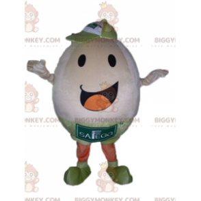 BIGGYMONKEY™ Mascot Costume Very Smiling and Cheerful Giant Egg