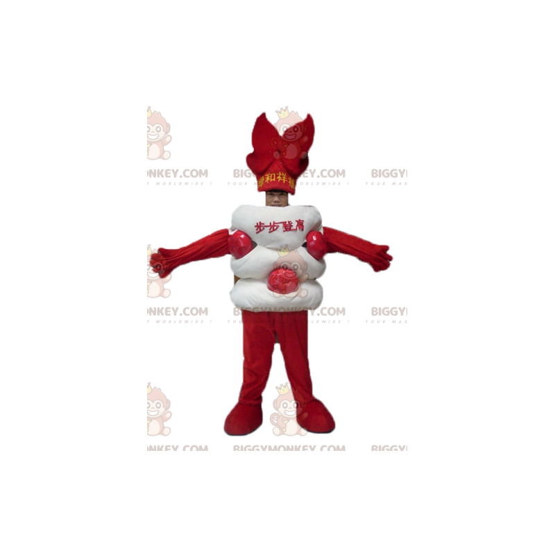 Costume de mascotte BIGGYMONKEY™ de bonbon asiatique blanc et