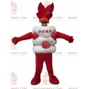 Disfraz de mascota gigante White and Red Asian Candy