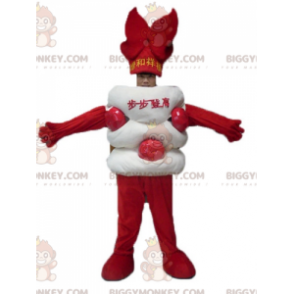 Giant White and Red Asian Candy BIGGYMONKEY™ Mascot Costume –