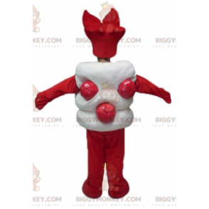 Costume mascotte BIGGYMONKEY™ Candy asiatico gigante bianco e