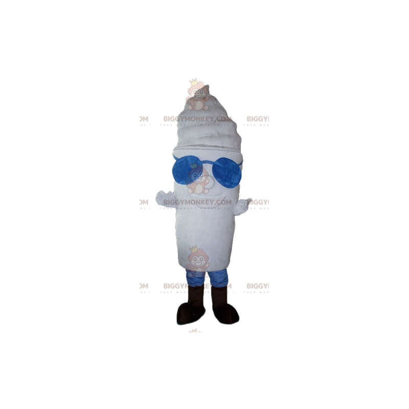 Obří miska na zmrzlinu Kostým maskota BIGGYMONKEY™ celý bílý s