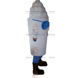 Giant Ice Cream Pot BIGGYMONKEY™ Mascot Costume All White With