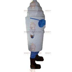 Obří miska na zmrzlinu Kostým maskota BIGGYMONKEY™ celý bílý s